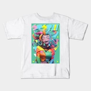 Joyful - Happy Collection | Anime Manga 3D Pop Art Japan Style Design | PROUD OTAKU Kids T-Shirt